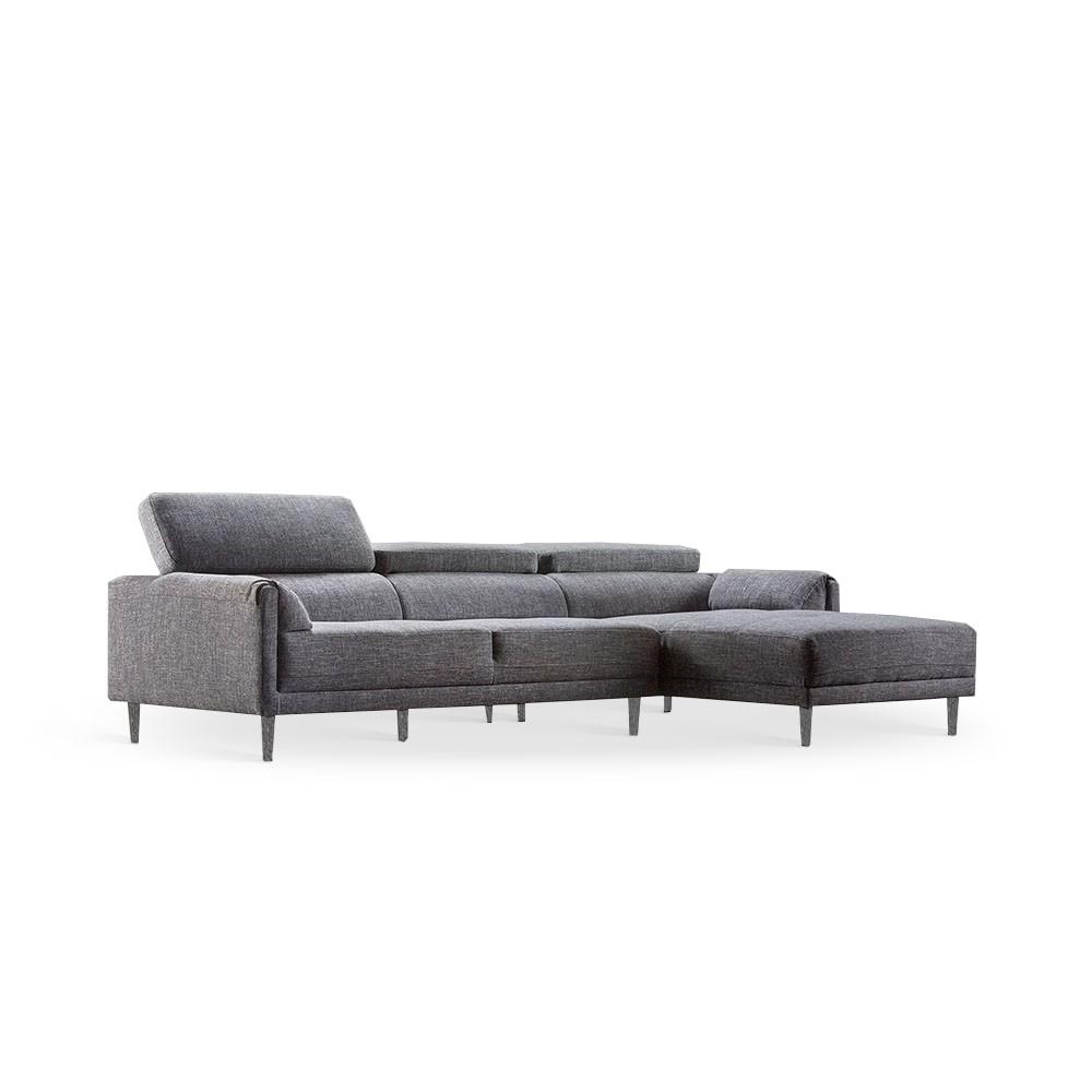 مبل ال راست کیا پایه خود رنگ با پتینه سفید پارچه سفارشی