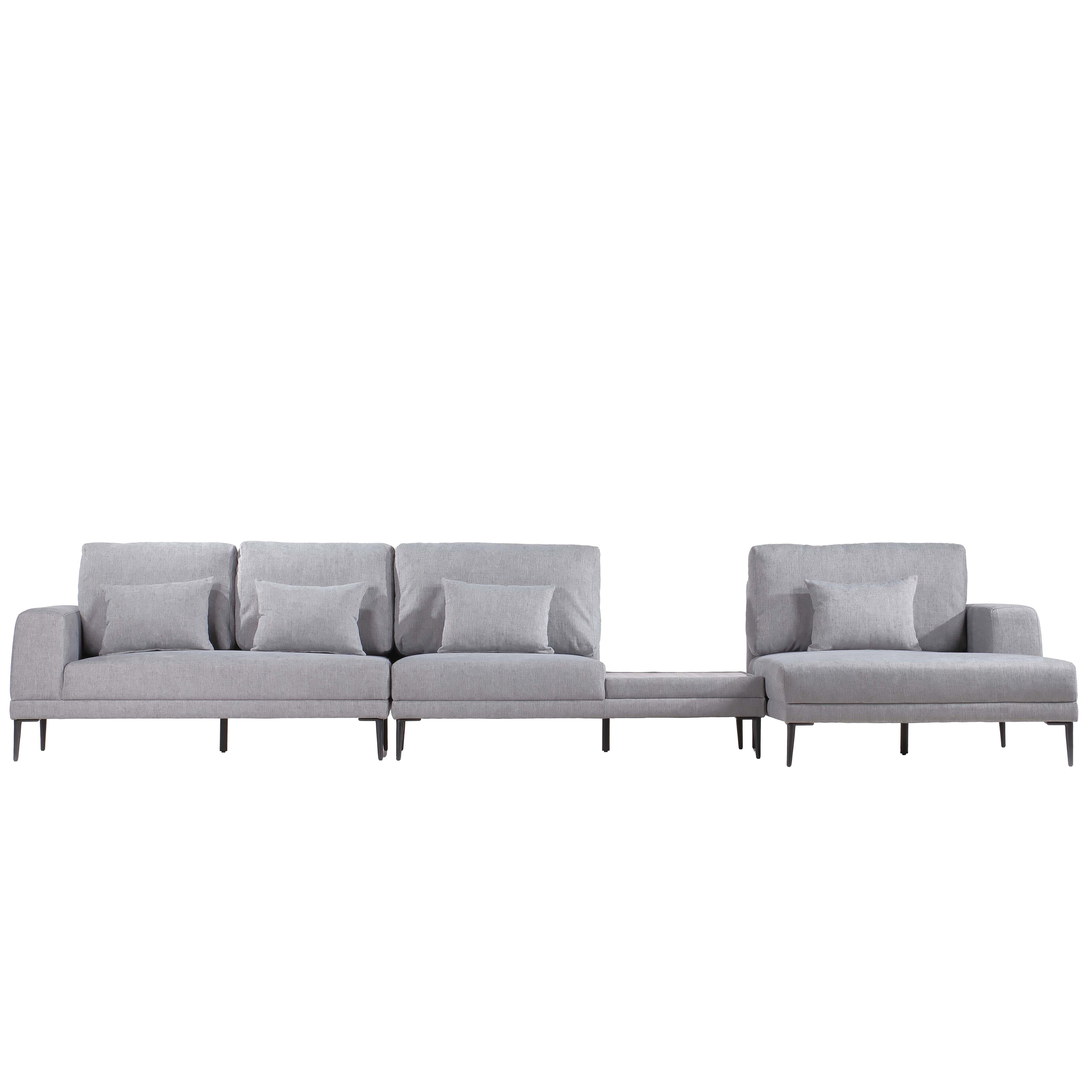 مبل ال راست لیام پایه مشکی پارچه مونتانا 10