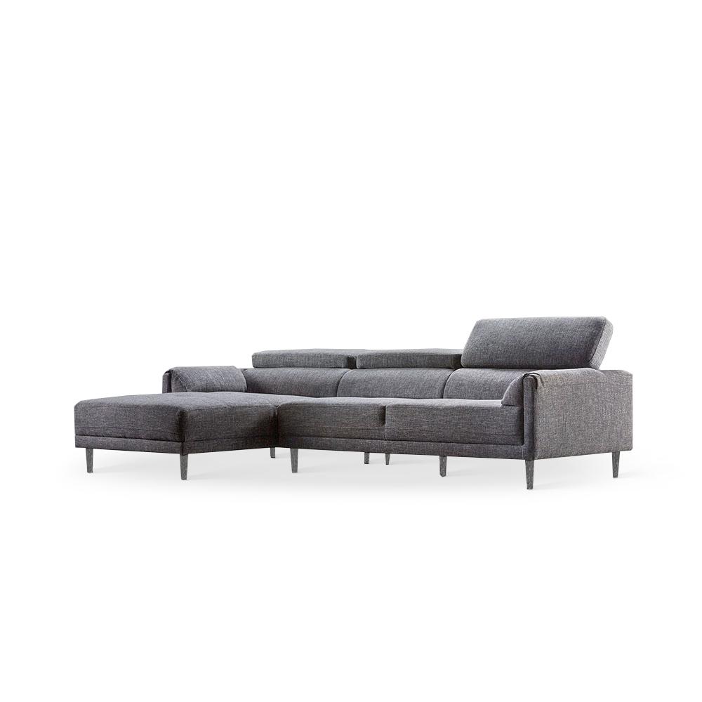 مبل ال چپ کیا پایه مشکی پارچه سفارشی