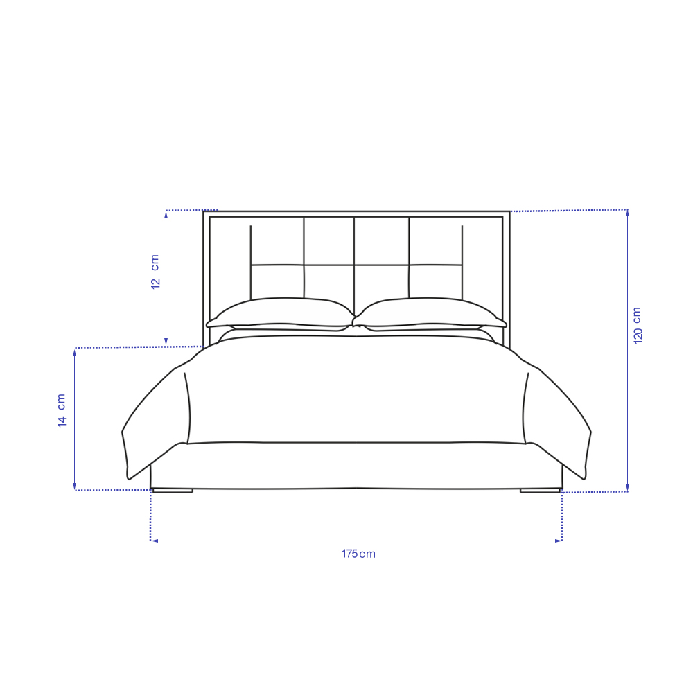 تخت خواب دو نفره سایز 160 تولیکا مدل تویا
