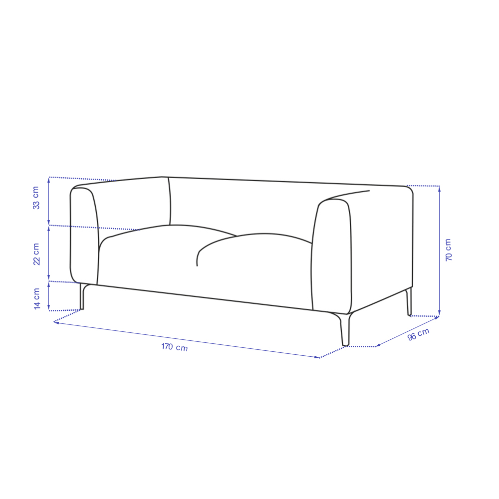 مبل دو نفره تولیکا مدل رونیکا
