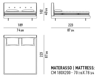  BRAZILIA 180CM 102H BED BY TOLICA