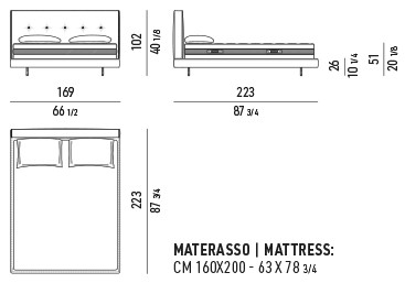 BRAZILIA 160CM 102H BED BY TOLICA