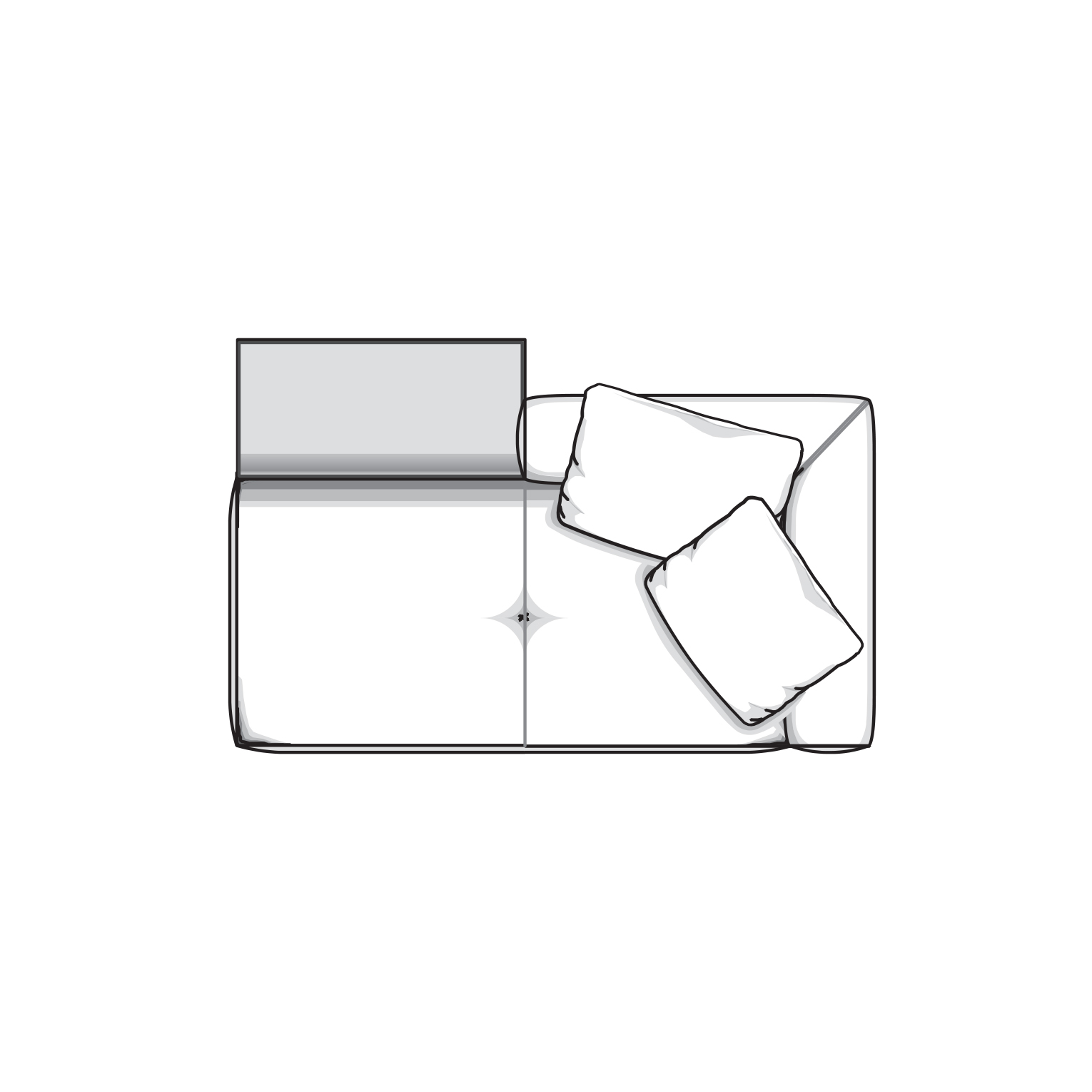 مبل کنج استراحت باز راست 186×118 تولیکا مدل کانری